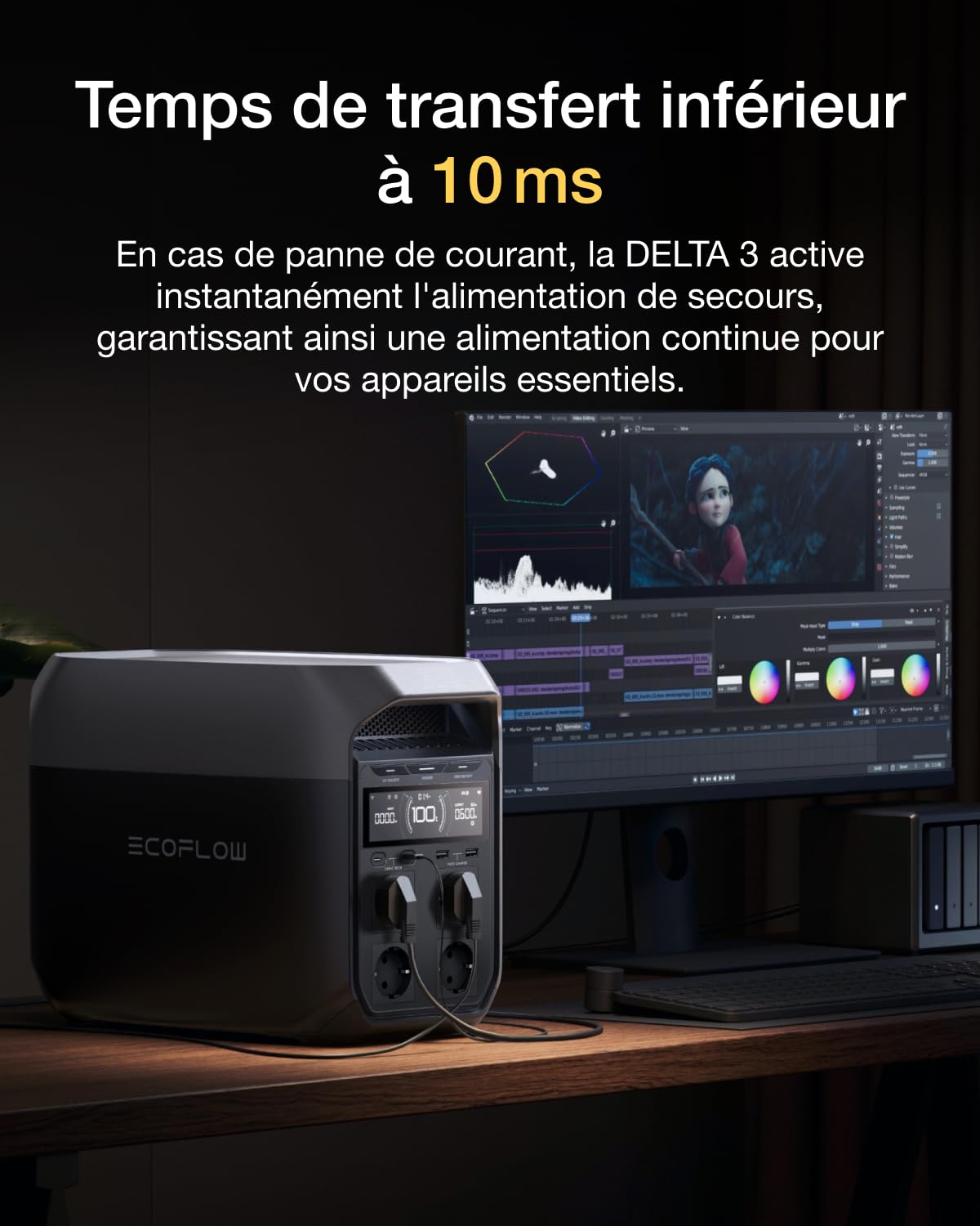 Station électrique portable EF EcoFlow DELTA 3 1024 Wh, cellules LFP